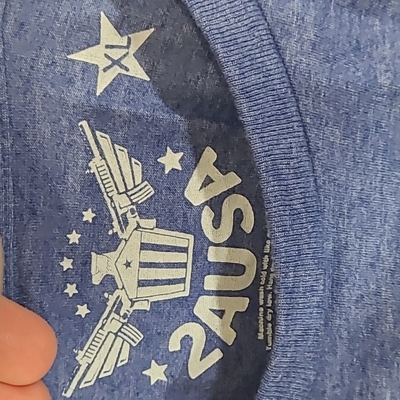 Blue 2AUSA 1776 patriot American flag size XL crewneck t-shirt - Picture 5 of 7